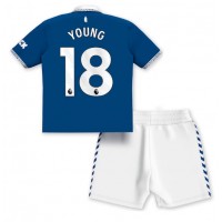 Everton Ashley Young #18 Replika babykläder Hemmaställ Barn 2023-24 Kortärmad (+ korta byxor)